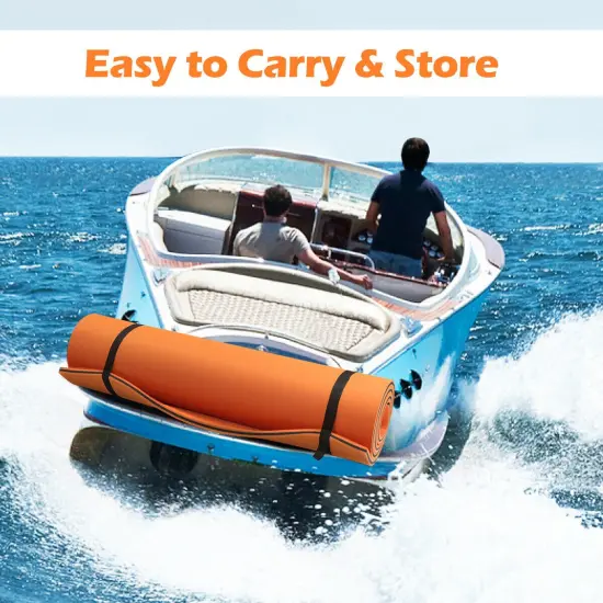 Orange XPE Foam Floating Water Pad for 4-6 People with Easy Storage and Anchoring {5}
