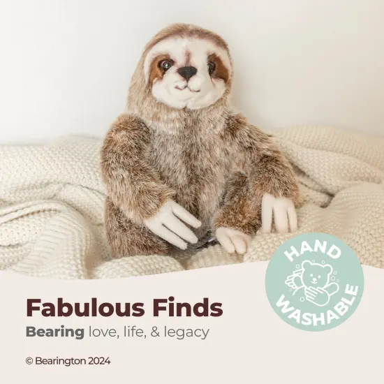 Bearington Simon Plush Three Toed Sloth Stuffed Animal, 10 inches, For Ages 1-14 Brown {3}