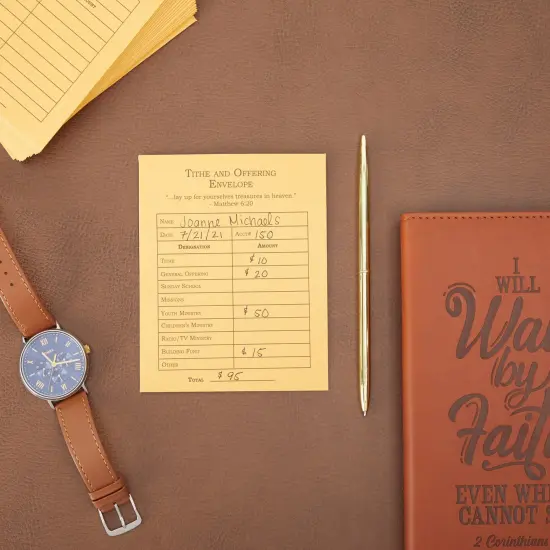 Tithe and Offering Envelopes for Church & Donations (500 Pack Case, 5.5 x 4.5 Inches) Yellow {2}