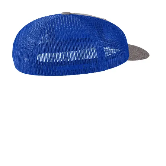 Port Authority&reg; Flexfit Melange Mesh Back Trucker Cap True Royal/Grey Heat {2}