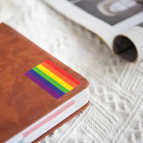 250 Rainbow Rectangle Flag Stickers for Gay Pride, Lesbian, Transgender, LGBTQ Awareness, Parades & Events {4}