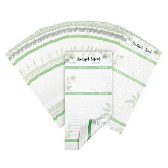 120 Pack Budget Planner Sheets for Cash Envelopes and A6 Binder, Expense Money Tracker (6.5 x 3.12 in) White {1}