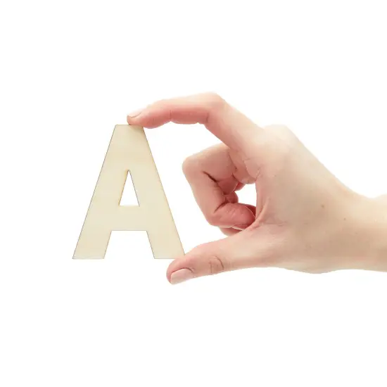 88 Piece Unfinished 3 Inch Wooden Alphabet Letters for Wall, DIY Crafts, 2 Extra Sets of AEIOU Brown {4}