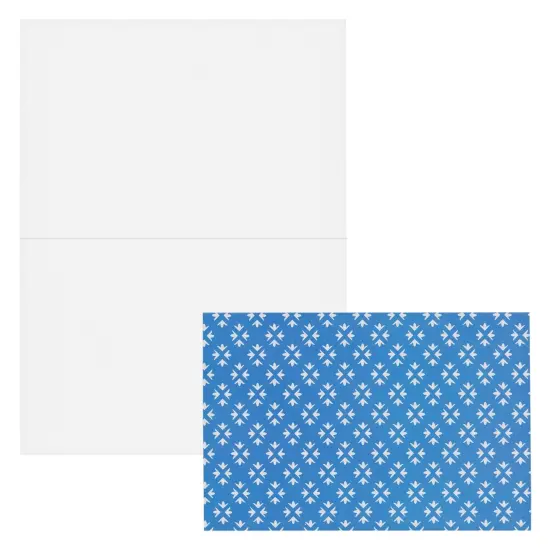 48 Pack Blue Stationery Notecards and Envelopes Set, 4x6-Inch All Occasion Thank You Notes for Birthdays, Business, 6 Floral Designs (Blank Inside) {4}