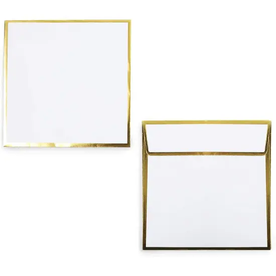 24 Pack Pumpkin Notecards with Gold Foil Envelopes, Thanksgiving Note Cards, Fall Greeting Cards for Autumn Stationery, Halloween Party (4.75 x 4.75 Inch) Orange {5}