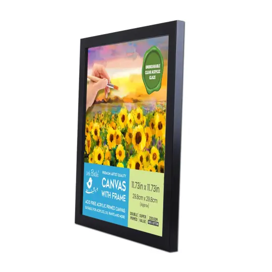 Little Birdie Frame With Canvas Panel 12"X12" 1/Pkg-Narrow Black {2}