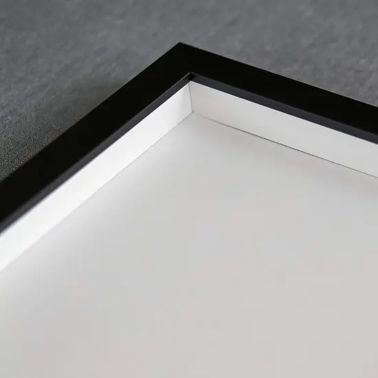 Classic Black Wood Shadown Box Frame with Acrylic Front - Black Suede Backing, 30 Sizes {5}