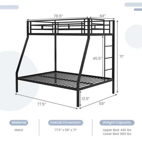 Metal Slatted Bed Frame for Teens Adults Noise-Free No Box Spring Required Black {5}