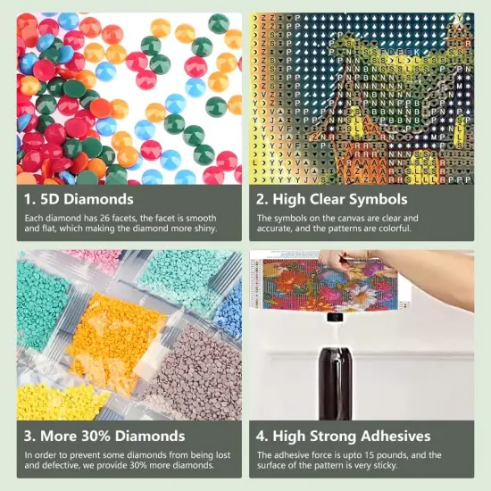 Starry Night Diamond Painting Kits for Adults, Moon Diamond Art Kit, Beginners DIY 5D Round Full Diamond Dots Painting Art, Craft Gift Suitable for Home Wall Decoration 12&times;12Inch {4}