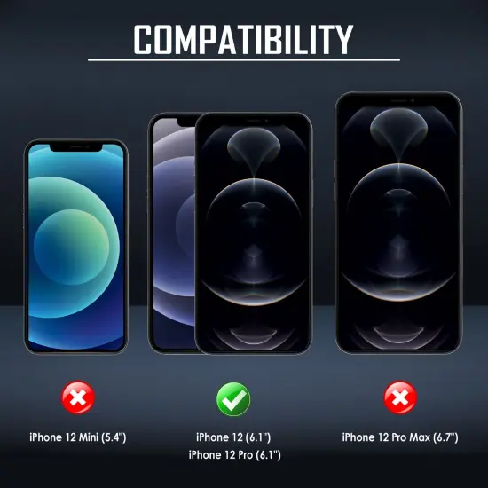 Insten Rugged Dual-Layer Case Compatible With iPhone 12 Pro Case & iPhone 12 Case 6.1 inch (2020) Full Body Heavy Duty Case with 360 Ring Kickstand, Anti-Scratch Anti-shock Drop Protection, Dark Green {6}