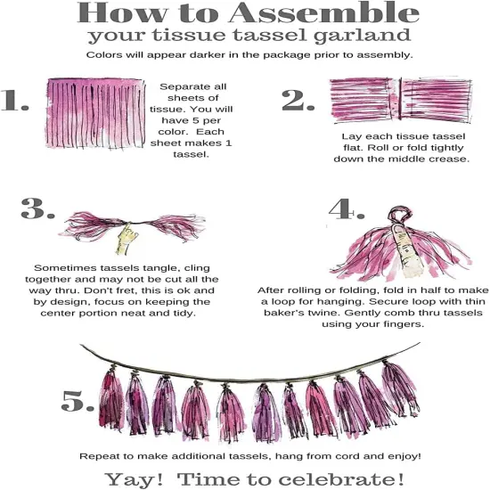 15PCS Pink Orange Peach DIY Tissue Tassel Garland Groovy Retro Party Tassel Banner Bunting Streamer for Girl Baby Shower Groovy Halloween Birthday Bridal Shower Nursery Classroom Wall Hanging D&eacute;cor {4}