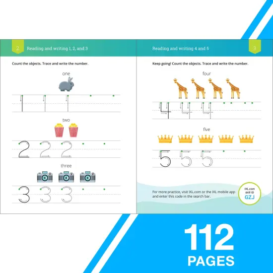 IXL Numbers and Counting Kindergarten Workbooks, Math Book for Kids Ages 5-6, Mathematics Activities Covering How to Count, Write, and Compare up to 100 {3}