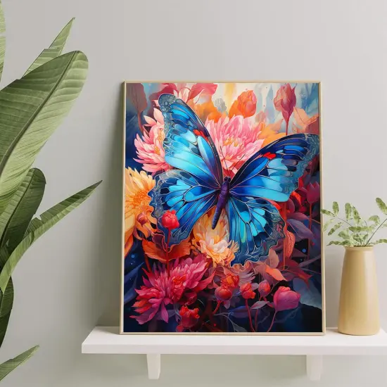 Butterfly Paint by Numbers Kit for Adults,Adult Paint by Number Kits on Canvas,Butterflies Paint by Number Kit Perfect for Gift Home Wall Decor(16x20inch) {4}
