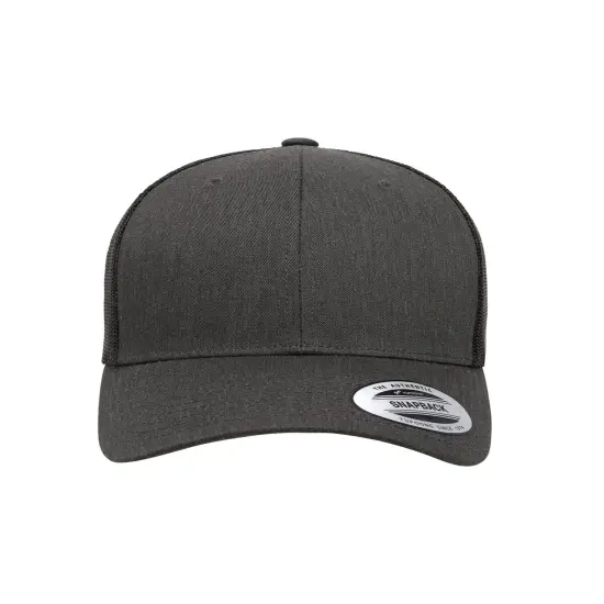 YP Classics&reg; Adult Retro Trucker Cap Vintage & Stylish Fit DK HEATHER GRAY {1}