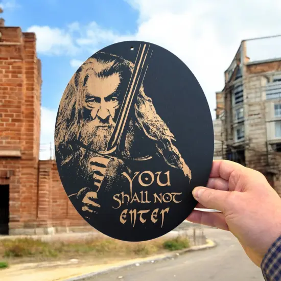 Sign - BLACK - You Shall not Enter {5}