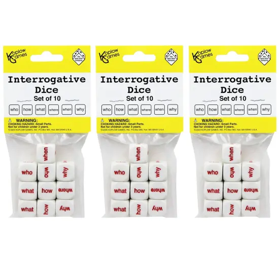 Interrogative Dice, 10 Per Set, 3 Sets {1}