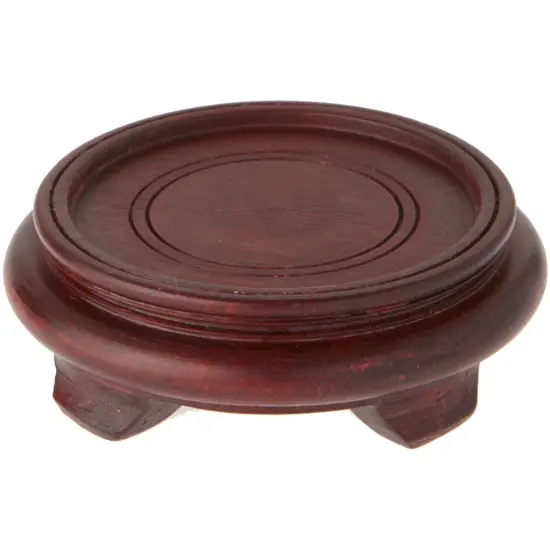 Bard's Dark Wood Decorative Base, 1.625" H x 4.25" W x 4.25" D (3" Display Diameter) {1}