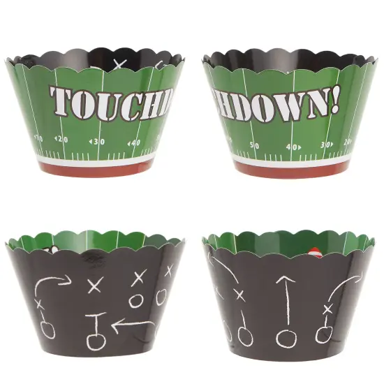 69 Piece Football Party Decorations Kit, Banner, Balloons, Cake and Cupcake Toppers, Cupcake Wrapper Multicolor {4}
