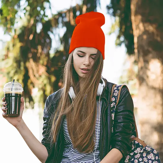 12 Pack Plain Long Cuffed Men's Beanies Skullies Multipack Bulk {3}