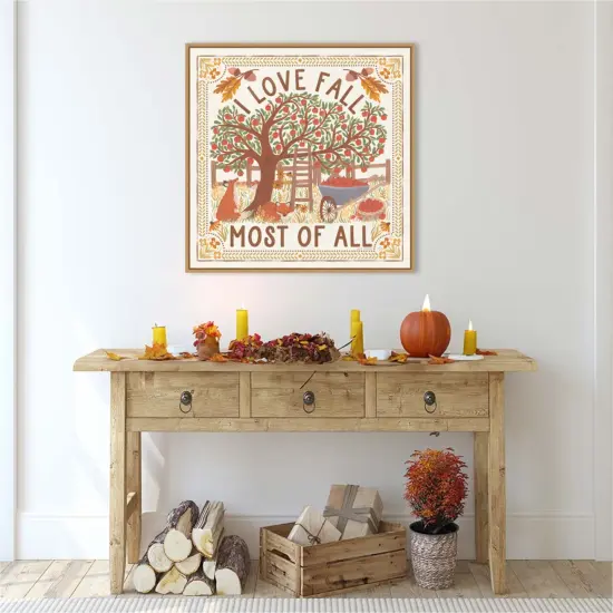 Autumn Days II by Laura Marshall Framed Canvas Wall Art {4}