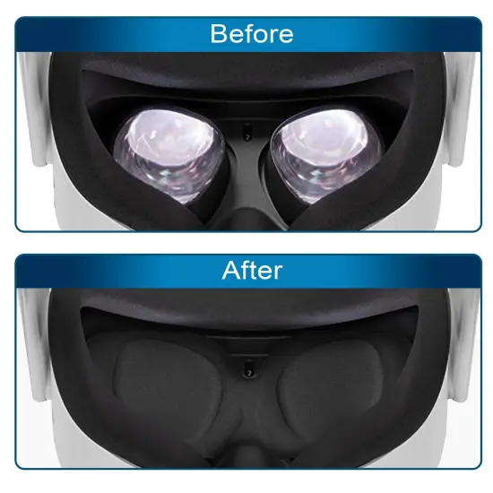 Insten VR Lens Protector Cover For Oculus Quest 2 VR Headset Lens Protective Soft Pad, Anti-Dust Anti-Scratch, Black 1-Pack {5}