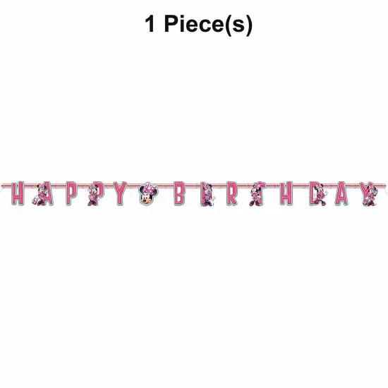 Disney&rsquo;s Minnie Mouse Jointed Happy Birthday Banner {1}
