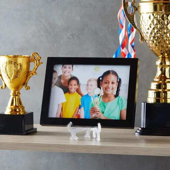 24 Pack Clear Mini Easels for Displaying Photos, Decorative Tiles, Wedding Place Cards (4 In) {2}