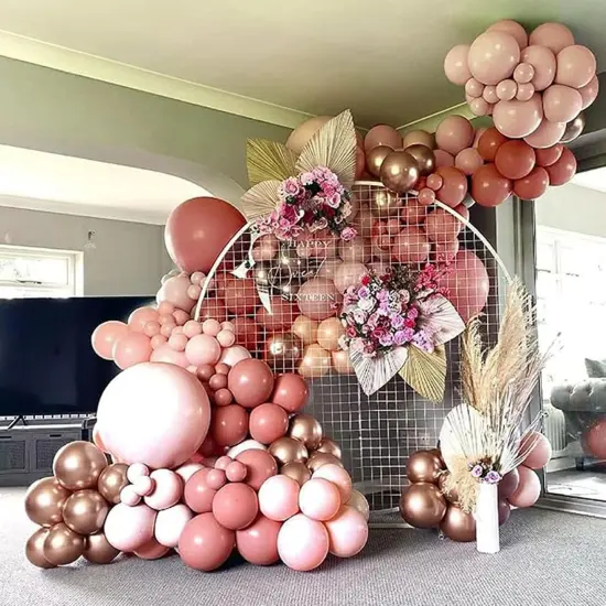 Retro Blush Pink Balloon Arch Kit-Dusty Pink Cream Peach White Sand Balloon Garland,Boho Pastel Pink Balloons Party Decorations {3}