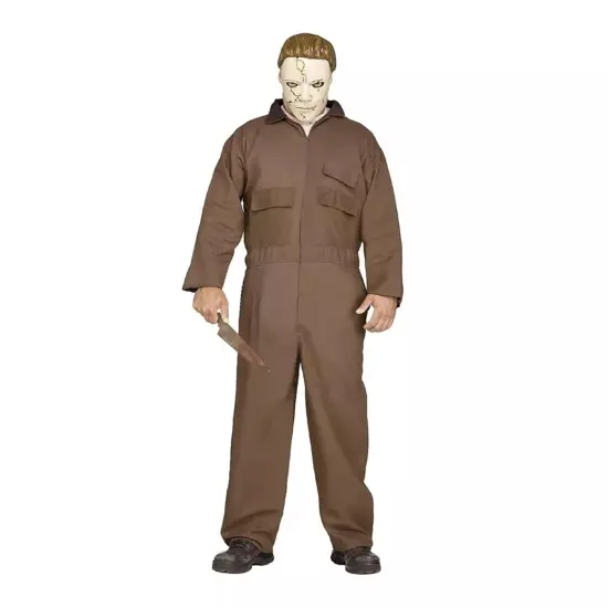Halloween Michael Myers Adult Costume and Memory-Flex Mask | One Size {1}