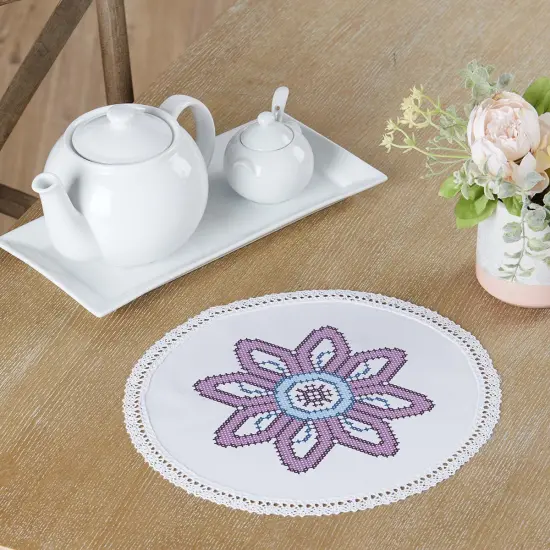 HerrschnersDaydreams Doily Stamped Cross-Stitch Multi {1}
