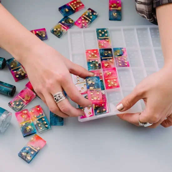 Jewelry Made By Me Resin Craft Silicone Mold-Dominoes {6}