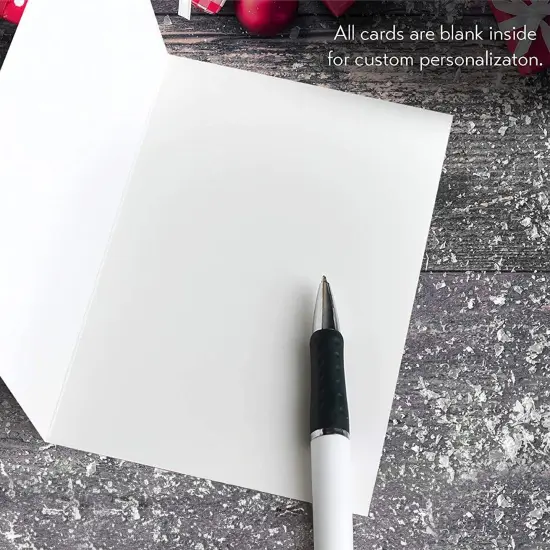 Sustainable Greetings 48 Pack Christmas Greeting Cards, Boxed Season’s Greetings Card, Blank Inside, Bulk Holiday Cards with Envelopes, 4.5 x 6.25 Inch (Red, Green) {4}