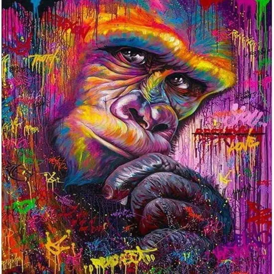 DIY Paint by Numbers Painting Canvas for Kids or Adults Beginner with Brushes and Acrylic Paints Frameless {1}