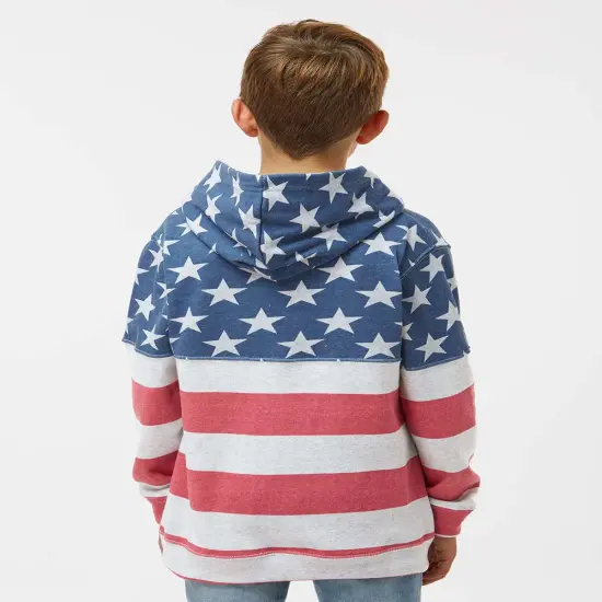 J America&reg; Youth Triblend Pullover Hooded Sweatshirt {6}