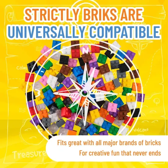 Strictly Briks Classic Bricks Starter Kit, 12 Colors, 144 Pieces, 2x2 Inches, Building Creative Play Set for Ages 3-14, 100% Compatible with All Major Brick Brands Multicolor {4}