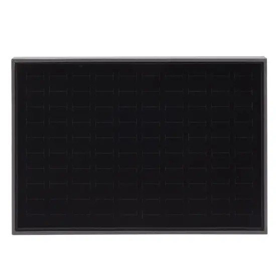 2 Pack Ring Display Tray Velvet, 100 Slot Foam Jewelry Organizer for Storage (13.8x9.5 x1.3 in) Black {6}
