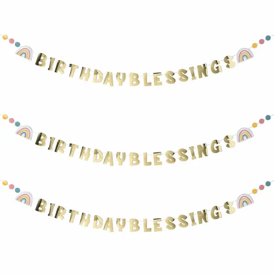 Birthday Blessings Happy Birthday Garland {4}