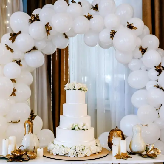 5 Inch 120pcs White Latex Party Balloons, Thicker White Balloons for Birthday Wedding Baby Shower Graduation Anniversary Party Decorations {5}