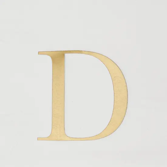 Sparkle and Bash 100 Pack Gold Foil Initial Letter D White Monogram Paper Napkins for Wedding Reception, Table Decorations (4 x 8 In) {5}
