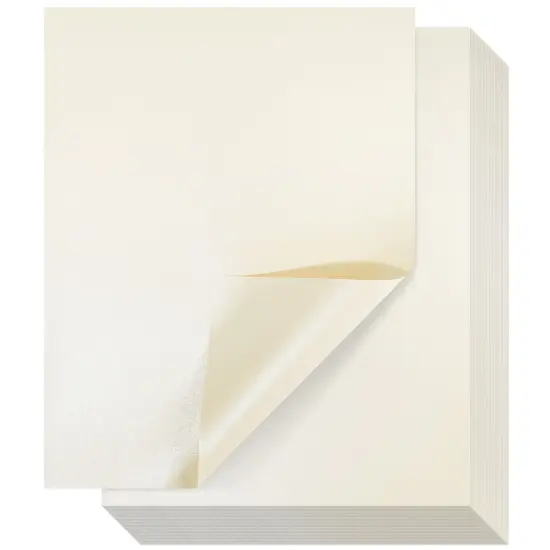 Ivory Metallic Paper - 96-Pack Shimmer Papers, Double Sided, Laser Printer Compatible, Perfect for Weddings, Baby Showers, Birthdays, Craft Use, 8.5 x 11 Inches White {1}