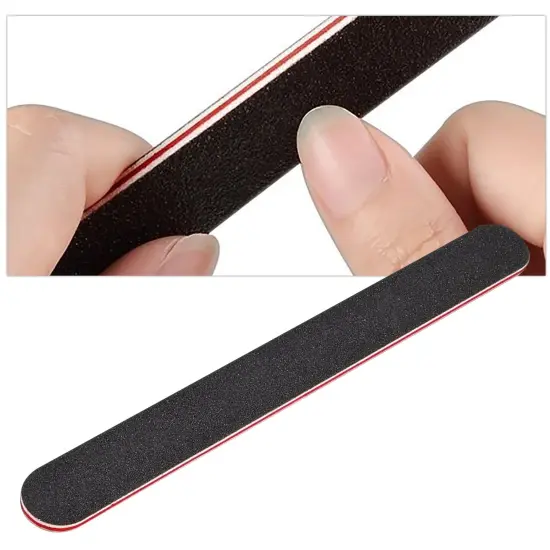 Zodaca Nail File Sandpaper, Black/ Red {4}