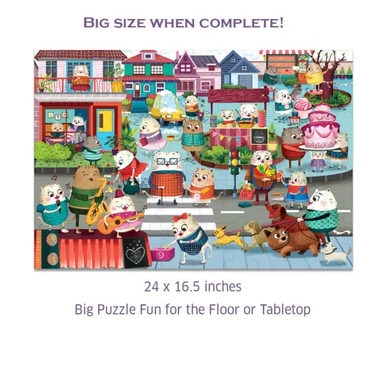 Caring Cats 100 Piece Jigsaw Puzzle Play & Learn {2}