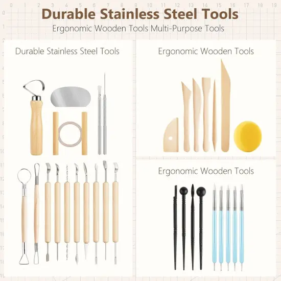 35PCS Clay Sculpting Tools, Pottery & Clay Modeling Tools {2}