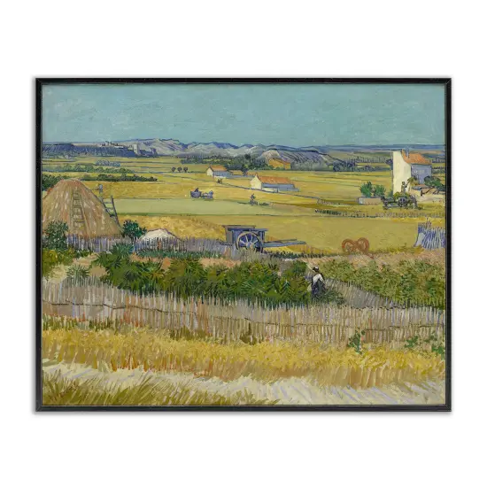 Stupell Industries Van Gogh The Harvest Landscape Framed Giclee Wall Art Design by one1000paintings {1}