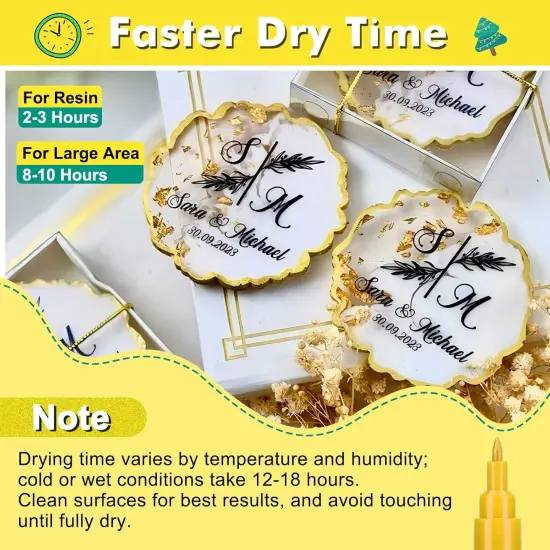 JDiction Metallic Permanent Markers, 7 Colors Glitter Metallic Markers, High Gloss, Waterproof, Scrapbook Supplies, Resin Crafts Supplies, Metallic Paint Pens for Crafts, DIY, Painting {10}