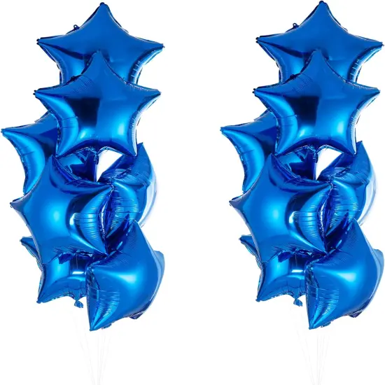 Blue Star Balloon 18 Inches Foil Balloons Mylar Helium Balloons for Birthday Party Wedding Baby Shower Decorations, Pack of 20 {2}