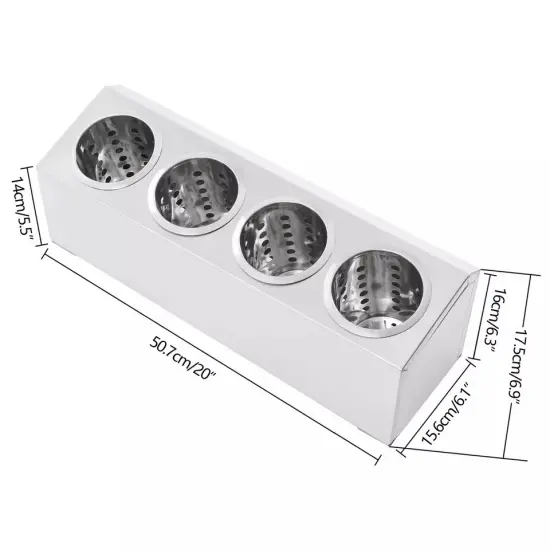 Removable 4 Tray Utensil Holder Flatware Organizer Kitchen Cutlery Storage {2}