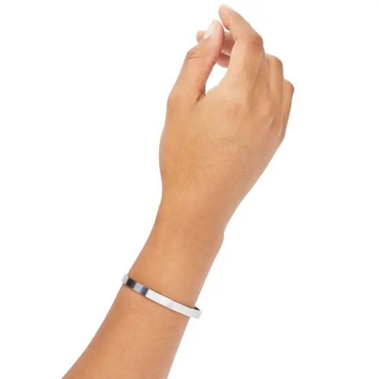 Inspirational Wrist Cuff Bracelet for Women, You Are Strong (2.6x2 In) Silver {6}