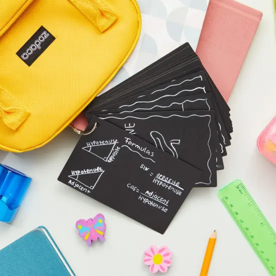 100 Pack Black Index Cards - Perfect for Studying, Office and School Supplies, and DIY Crafts (3x5 Inches) - Ideal for Notetaking and Organization {2}