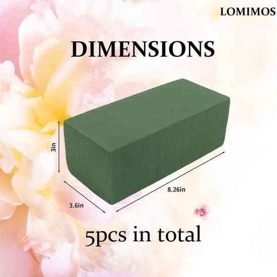 5PCS Wet Floral Foam Bricks,Florist Green Blocks Supplies for Flower Arrangement DIY Craft {2}